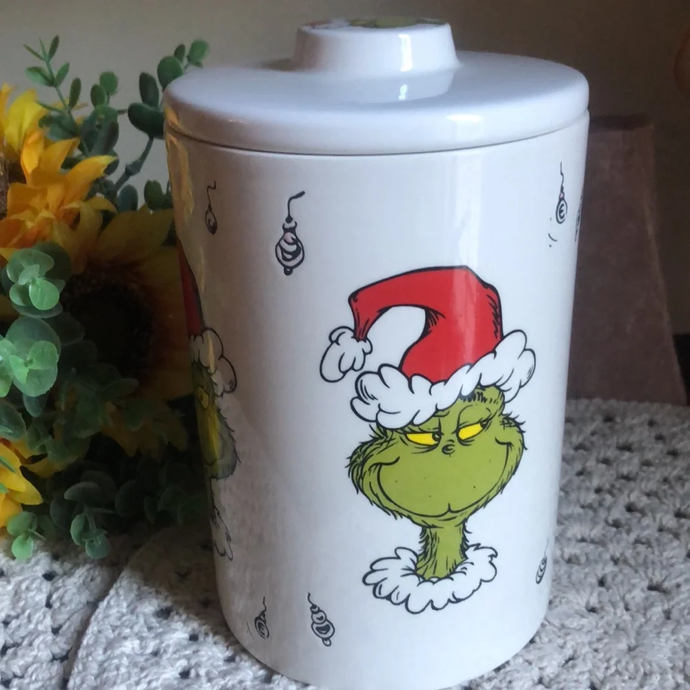 Dr Seuss THE GRINCH Canister Cookie Jar